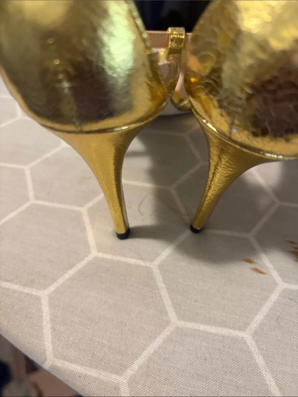 J. Crew Metallic Gold Strappy High Heel Sandals